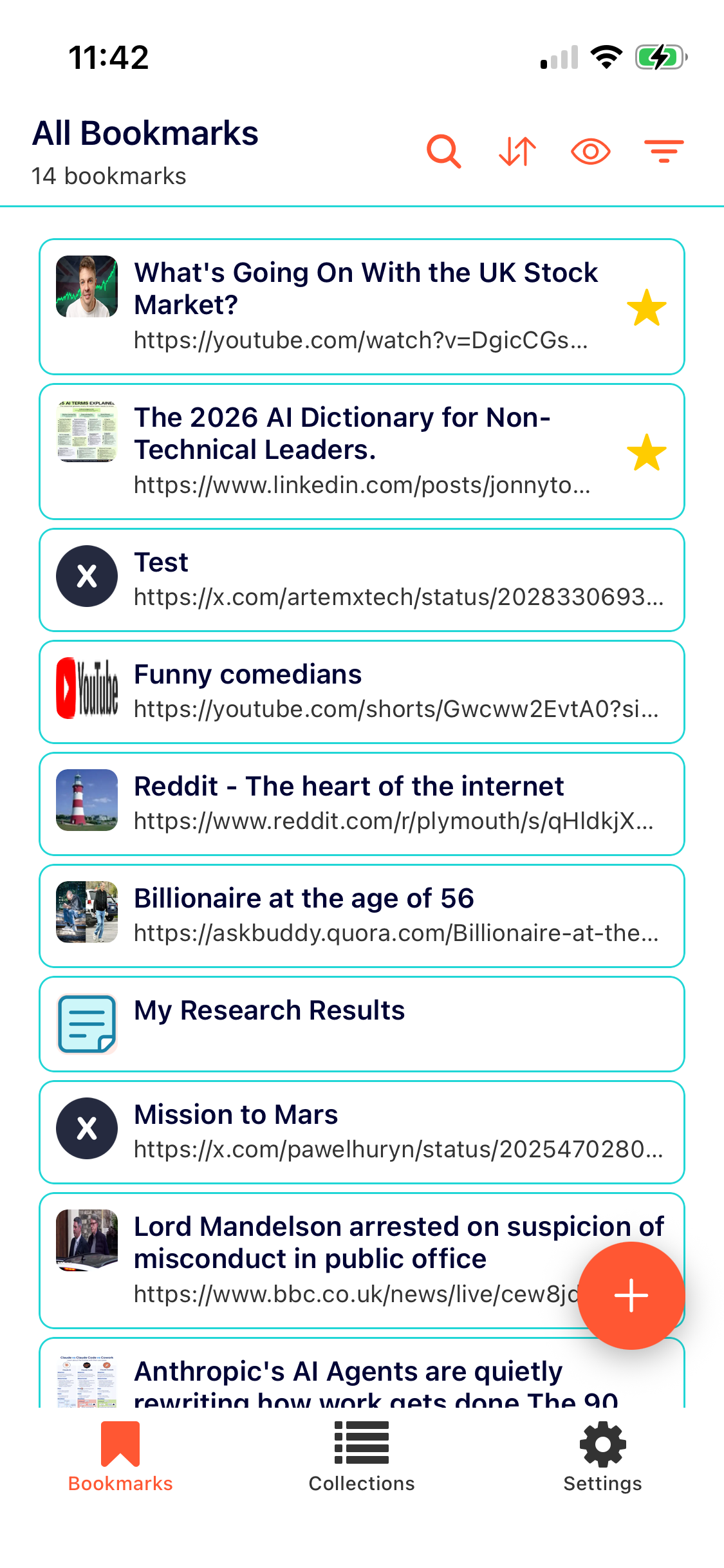 Whezit bookmarks screenshot